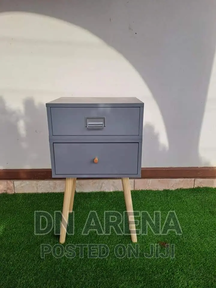 Bed Side Cabinet With Rose Gold Finished