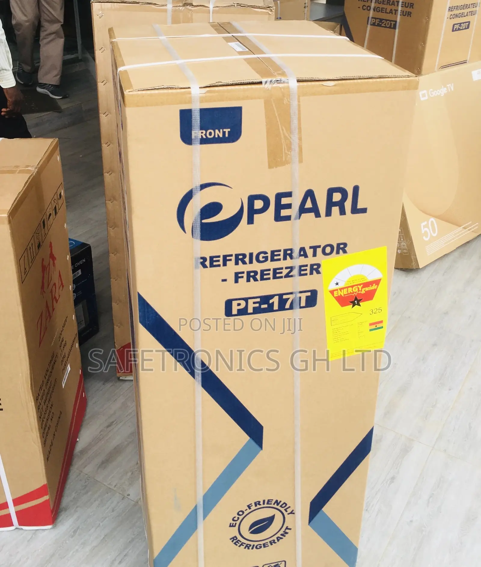 New Glass Black Pearl PF-17T Doubledoor Topfreezer Fridge