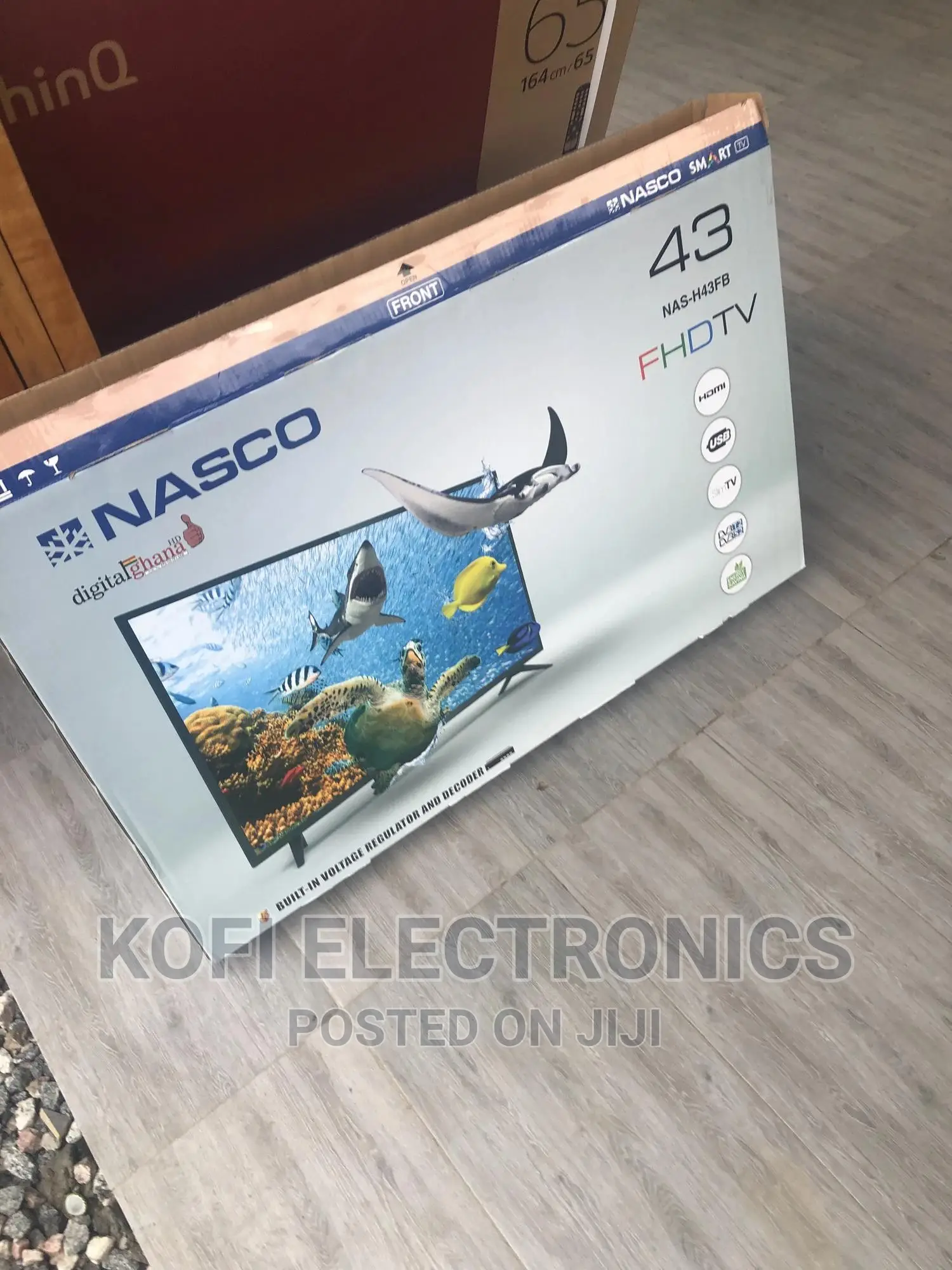 Nasco 43 " LED Full HD Satellite TV (NAS-H43FB)+Wall Bracket
