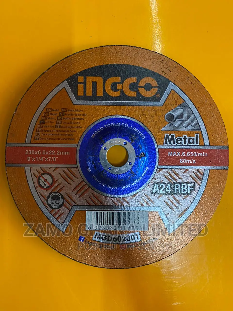 Metal Grinding Disc 9" - Mgd602301