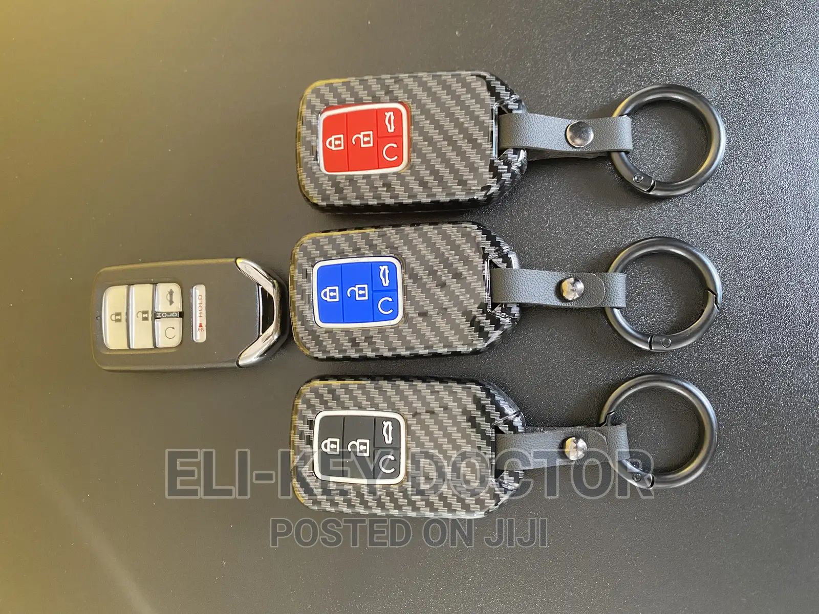 Carbon Car Key Case for Honda Accord Civic CRV HRV Smart Key