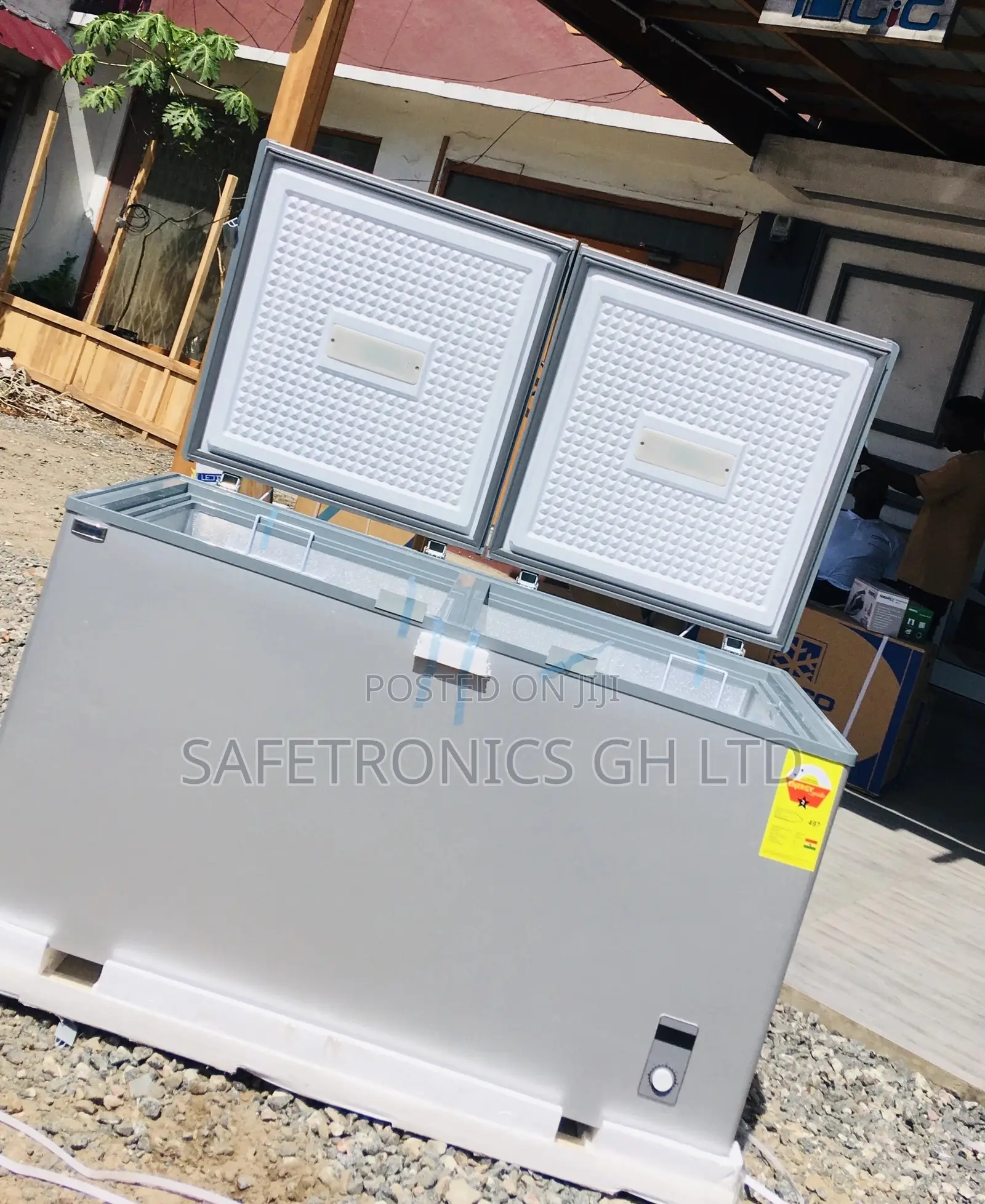 Nas500fc Electric 425 Liters Doubledoor Gray Chestfreezer