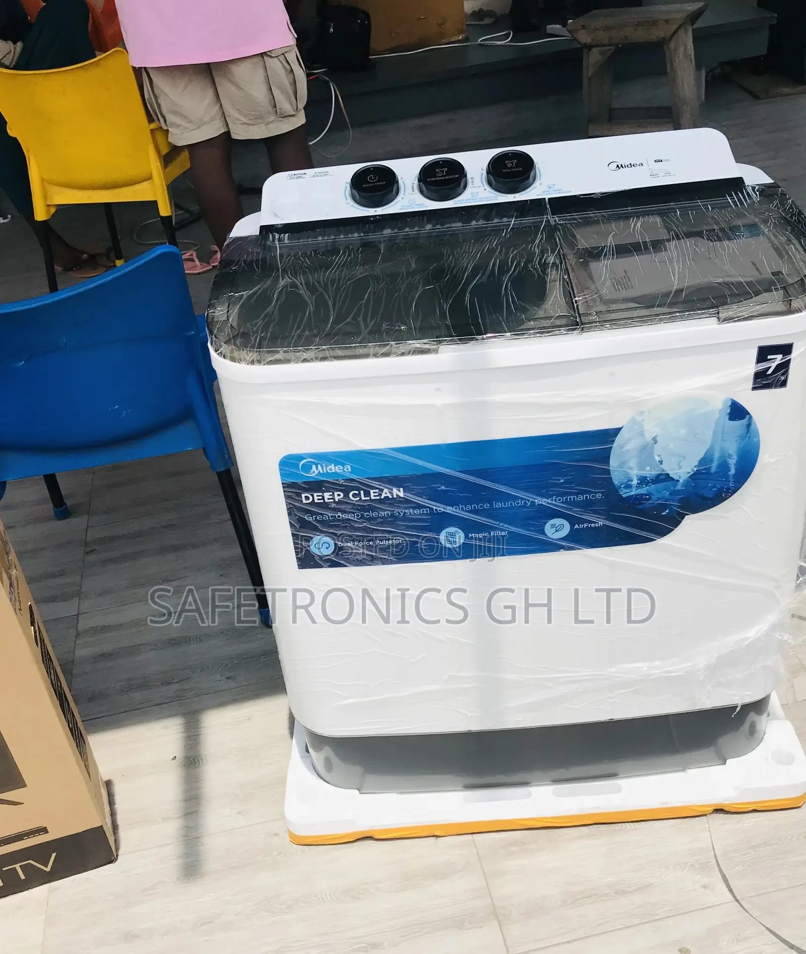 Washingmachine 7kg Topload Semiautomatic Midea White/Blue