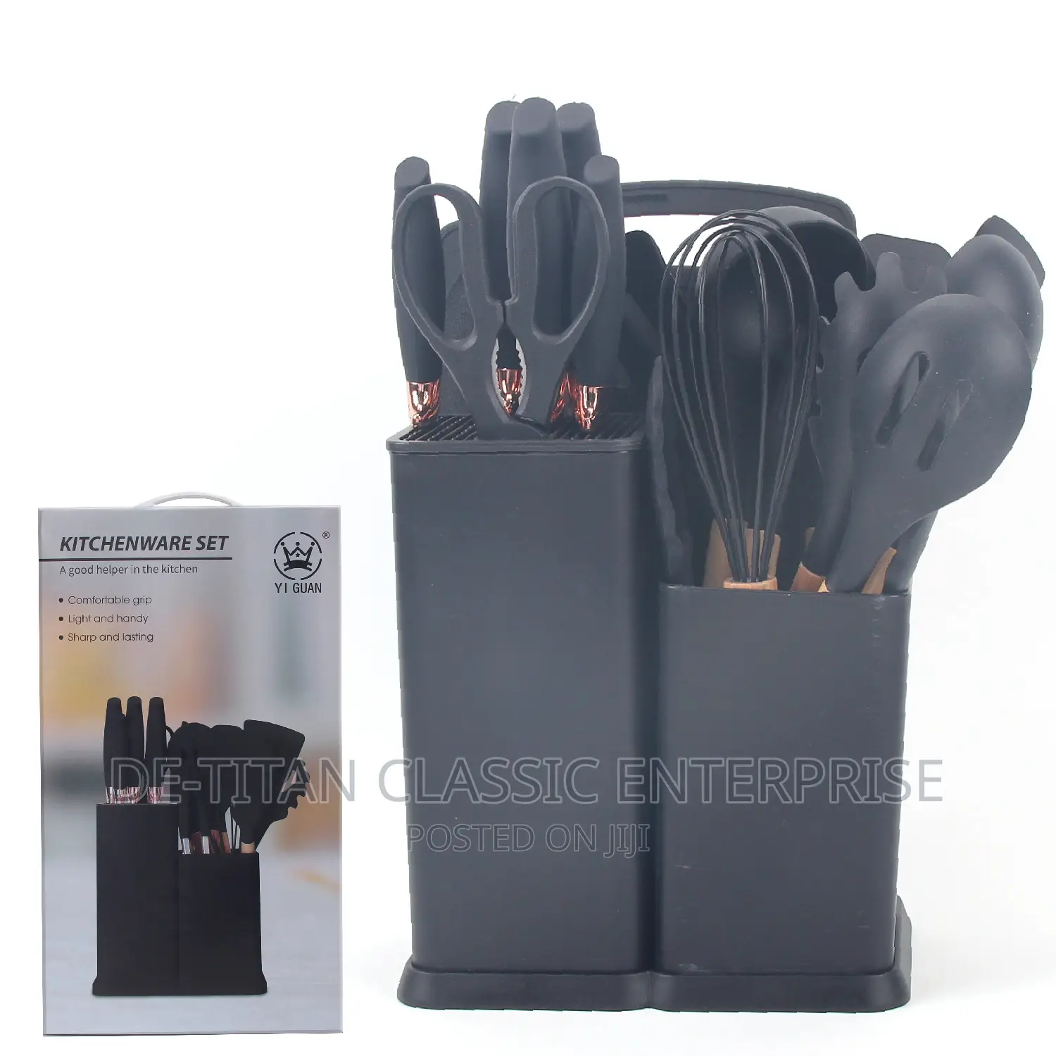 19pcs Silicone Kitchen Spoon and Knife With Chopping Board