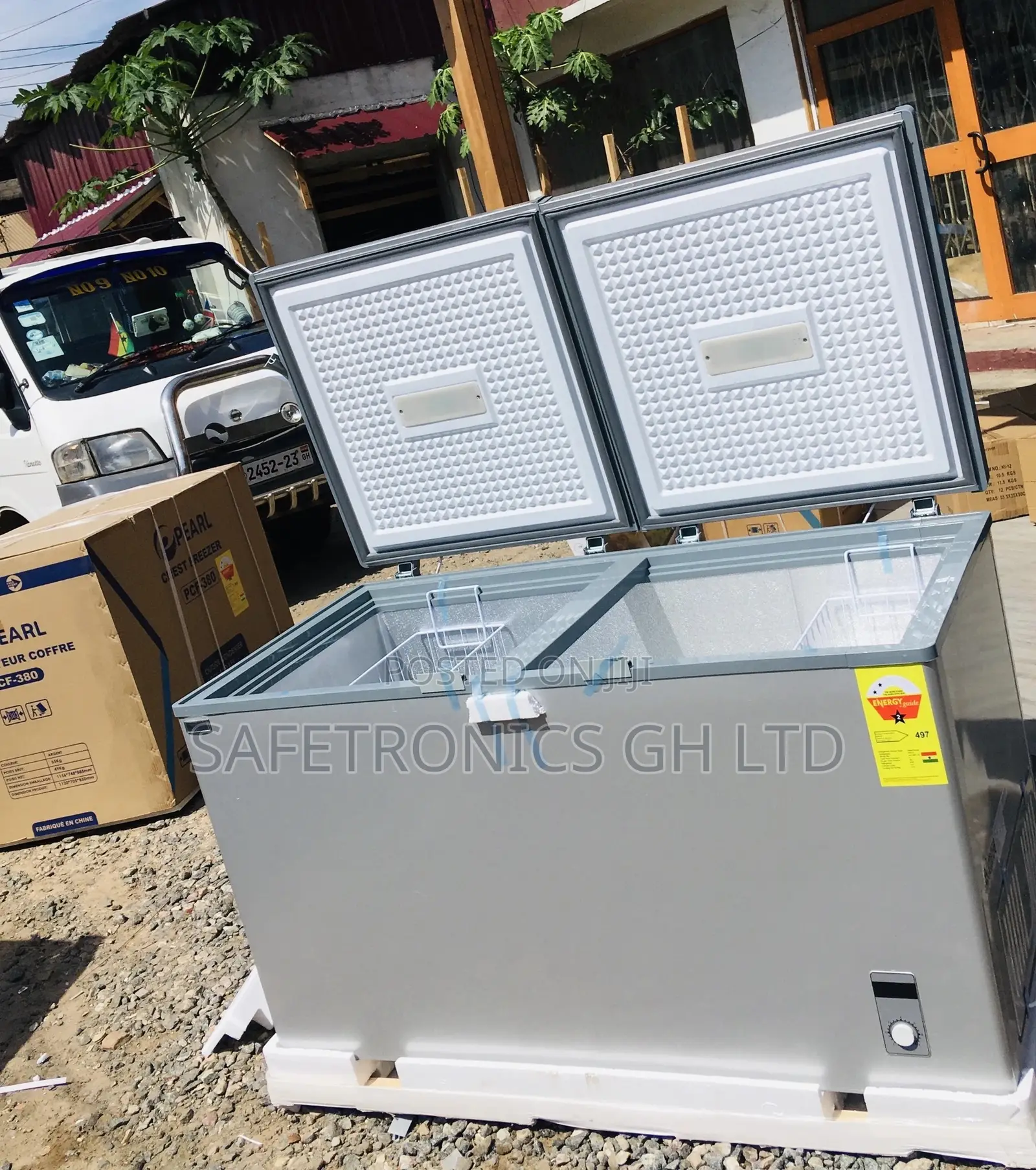 Lastest Nas500fc Chestfreezer Doubledoor 425 Liters Gray 