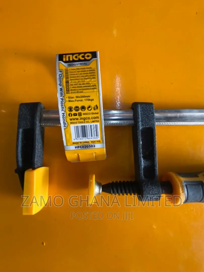 Ingco F Clamp With Plastic Handle 10" - Hfc020503