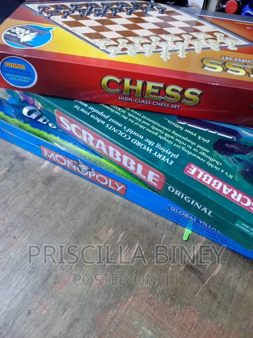 Monopoly,Chess and Scrabble Game