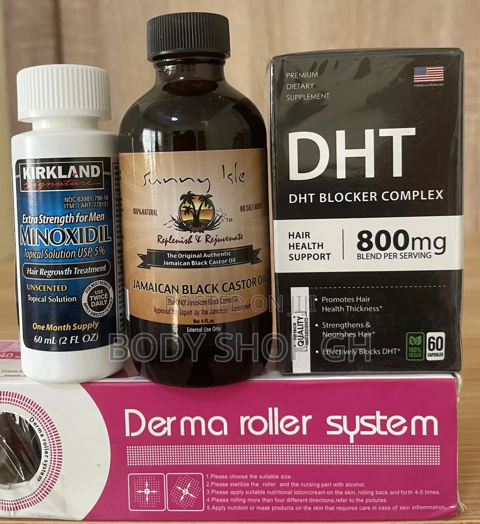 Receding Hairline Treatment Pack (Jbco ,Minoxidil,Roller)