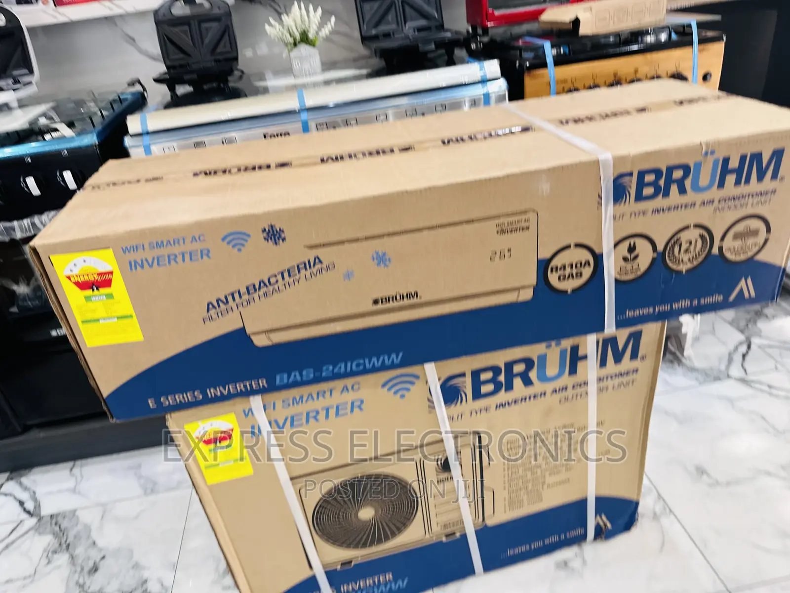 Classy Sleek White Bruhm Split Inverter 2.5hp AC