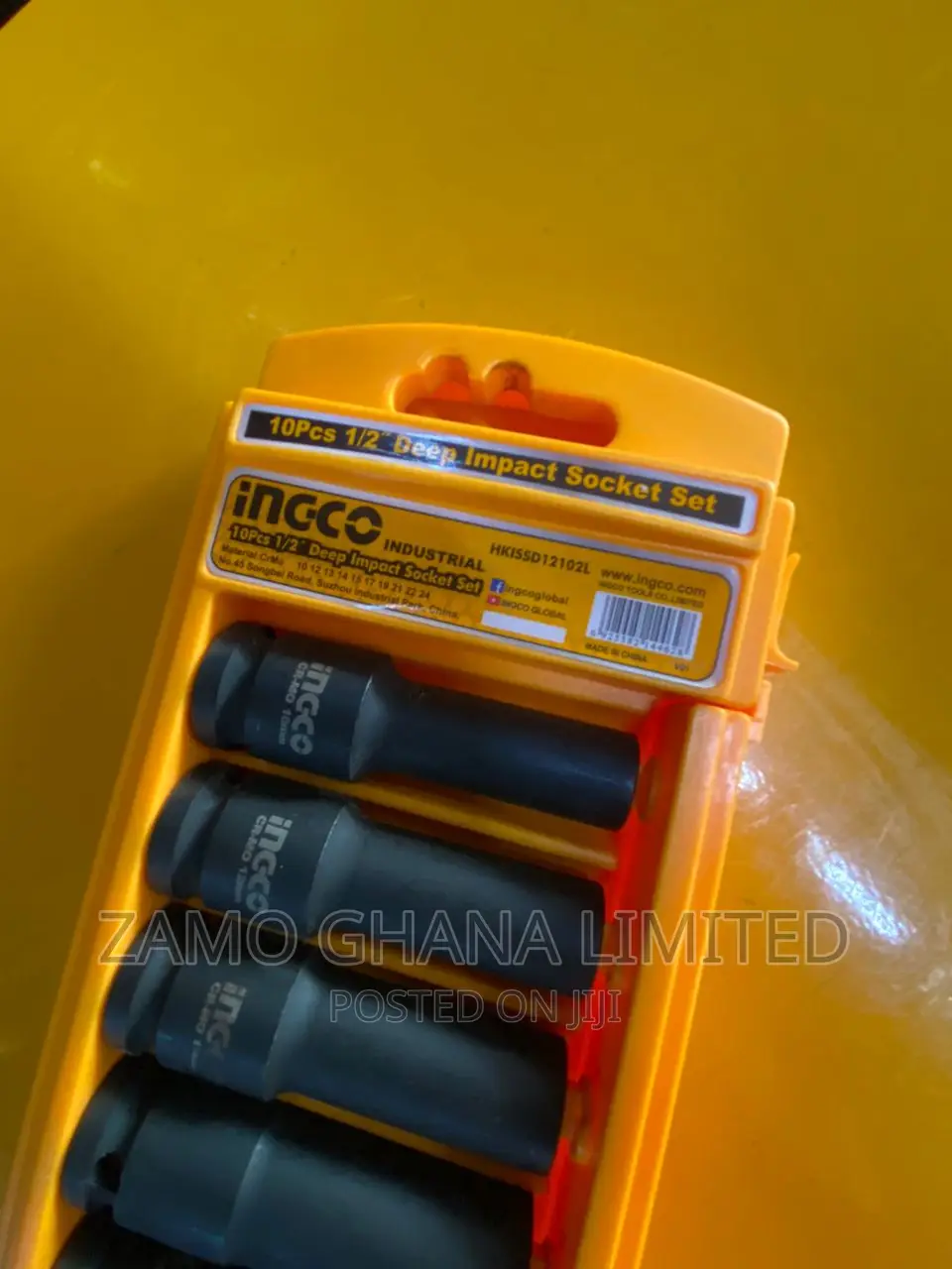 Ingco 10 PCS 1/2" Deep Impact Socket Set - Hkissd12102l