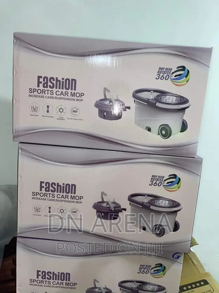 Quality Wheel Spin Mop Bucket With Two Mop Head