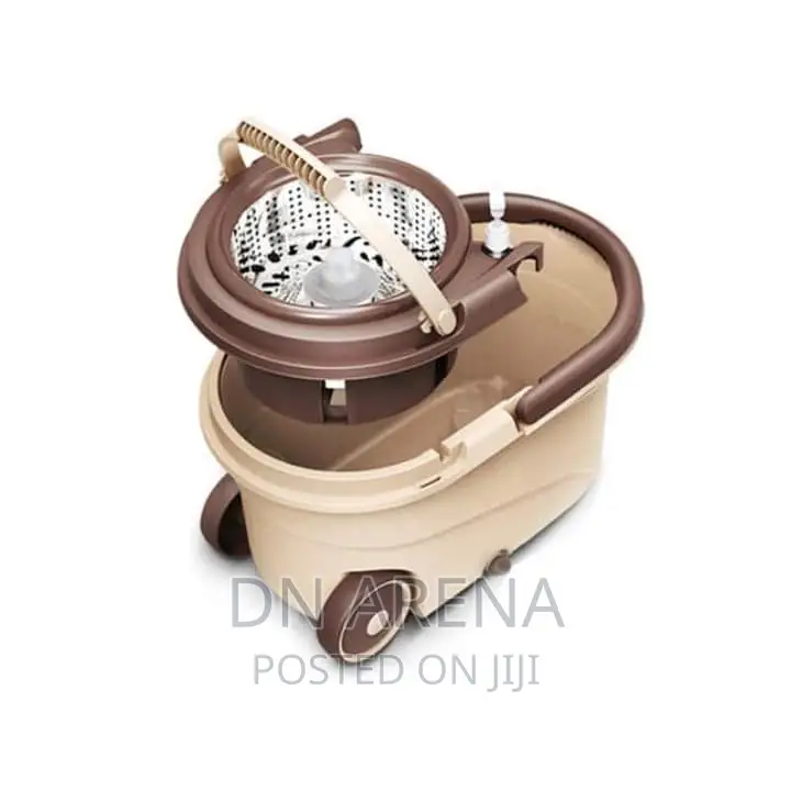Quality Wheel Spin Mop Bucket With Two Mop Head