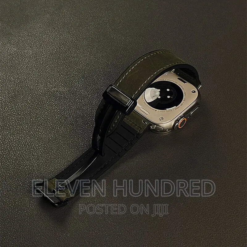 Leather Strap for Apple Watch 9 8 7 6 5 Se Ultra