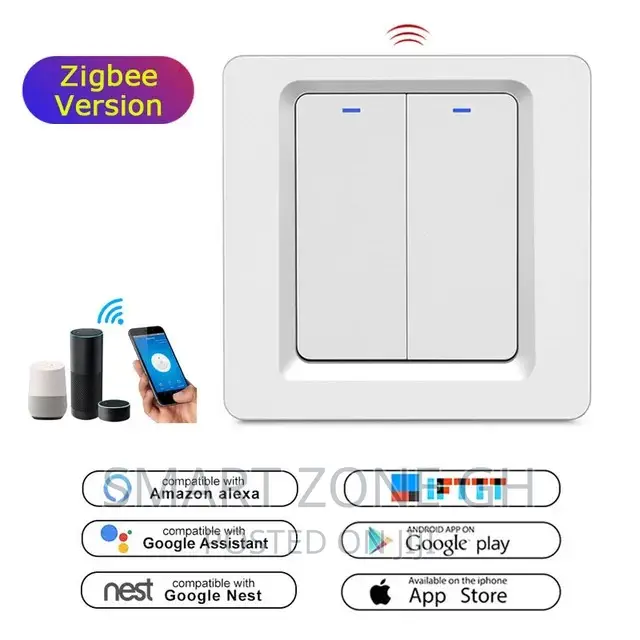 Zigbee 2 Gang Smart Switch Works Without Neutral