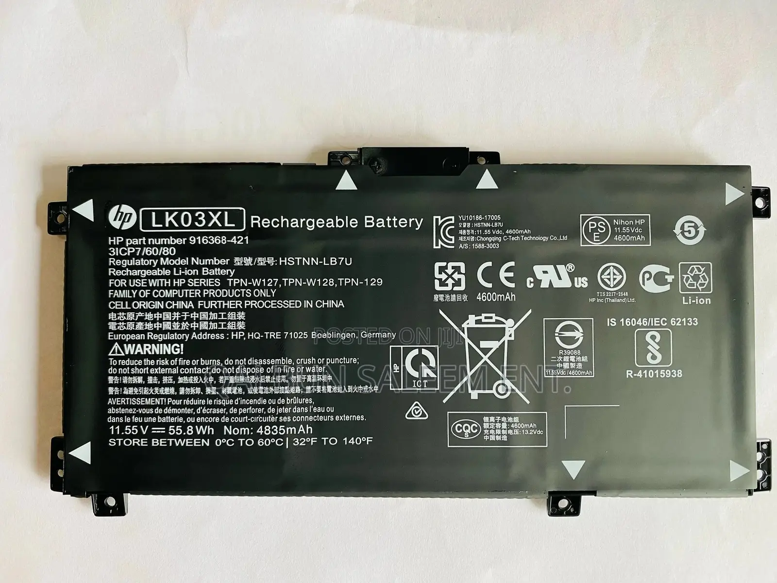 Original Hp Battery Lk03xl For Hp Envy X360 17m 15-bp Series