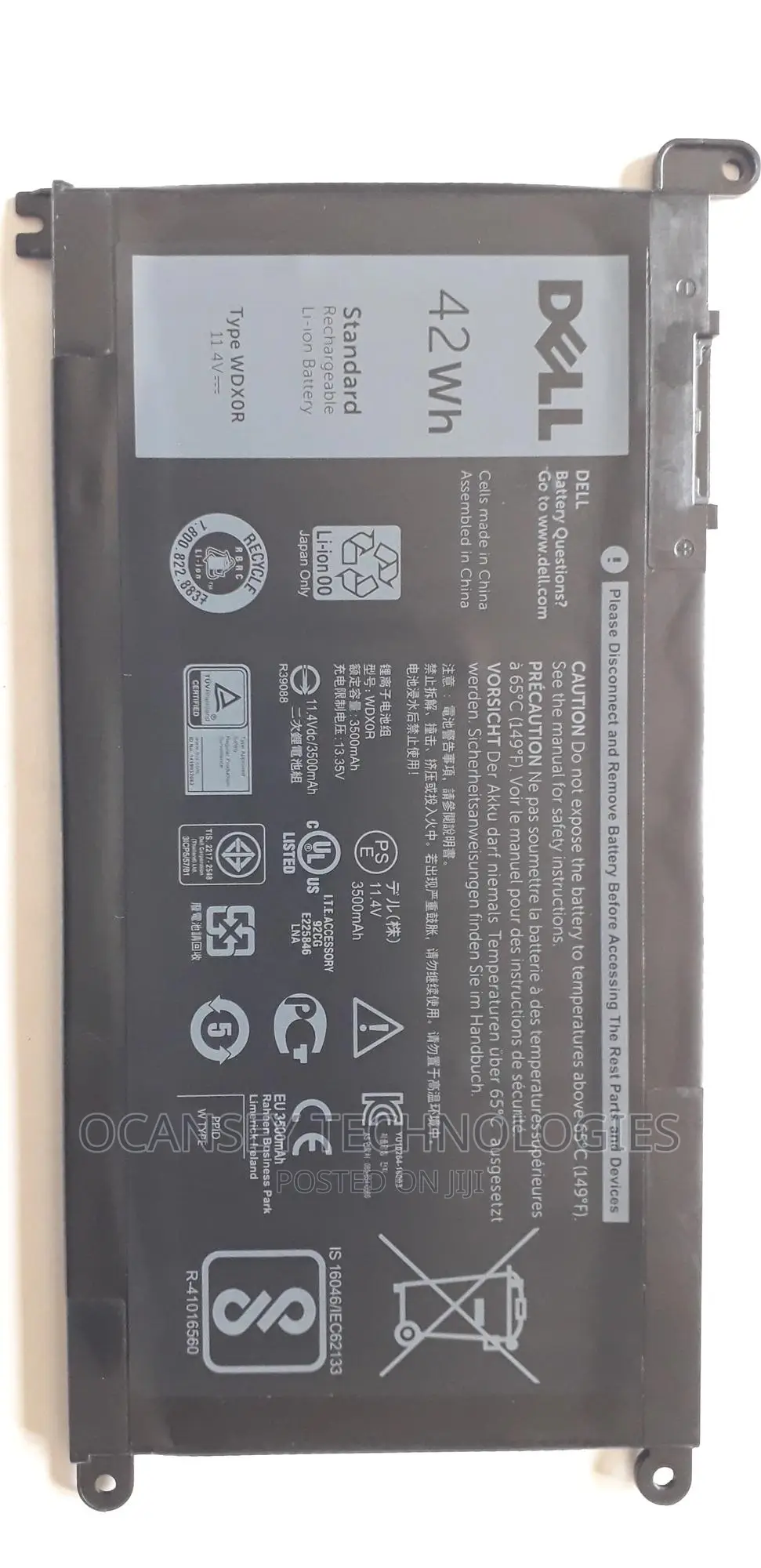 Original Dell Battery Wdxor for Inspiron 15 5568 7560 5567