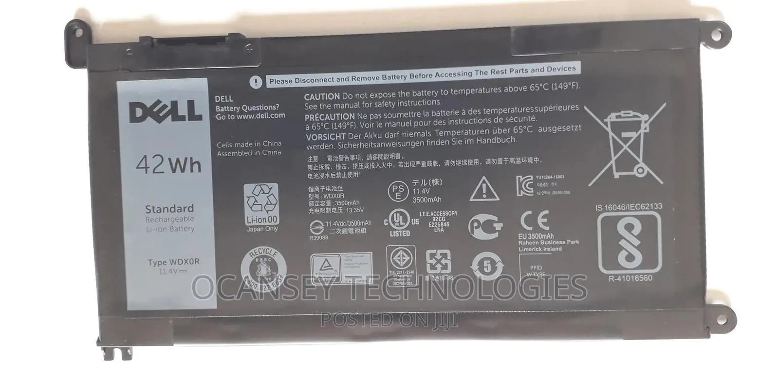 Original Dell Battery Wdxor for Inspiron 15 5568 7560 5567
