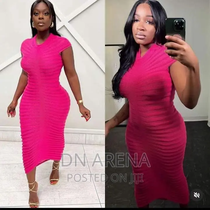 Crunched in Knitted Bodycon Dress Size M to 2xl