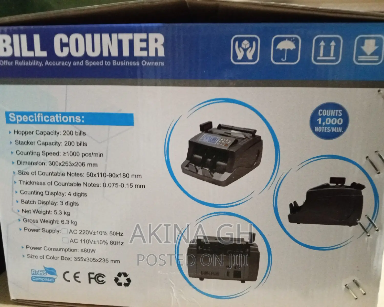 Al5500 Bill Note Counting Machine