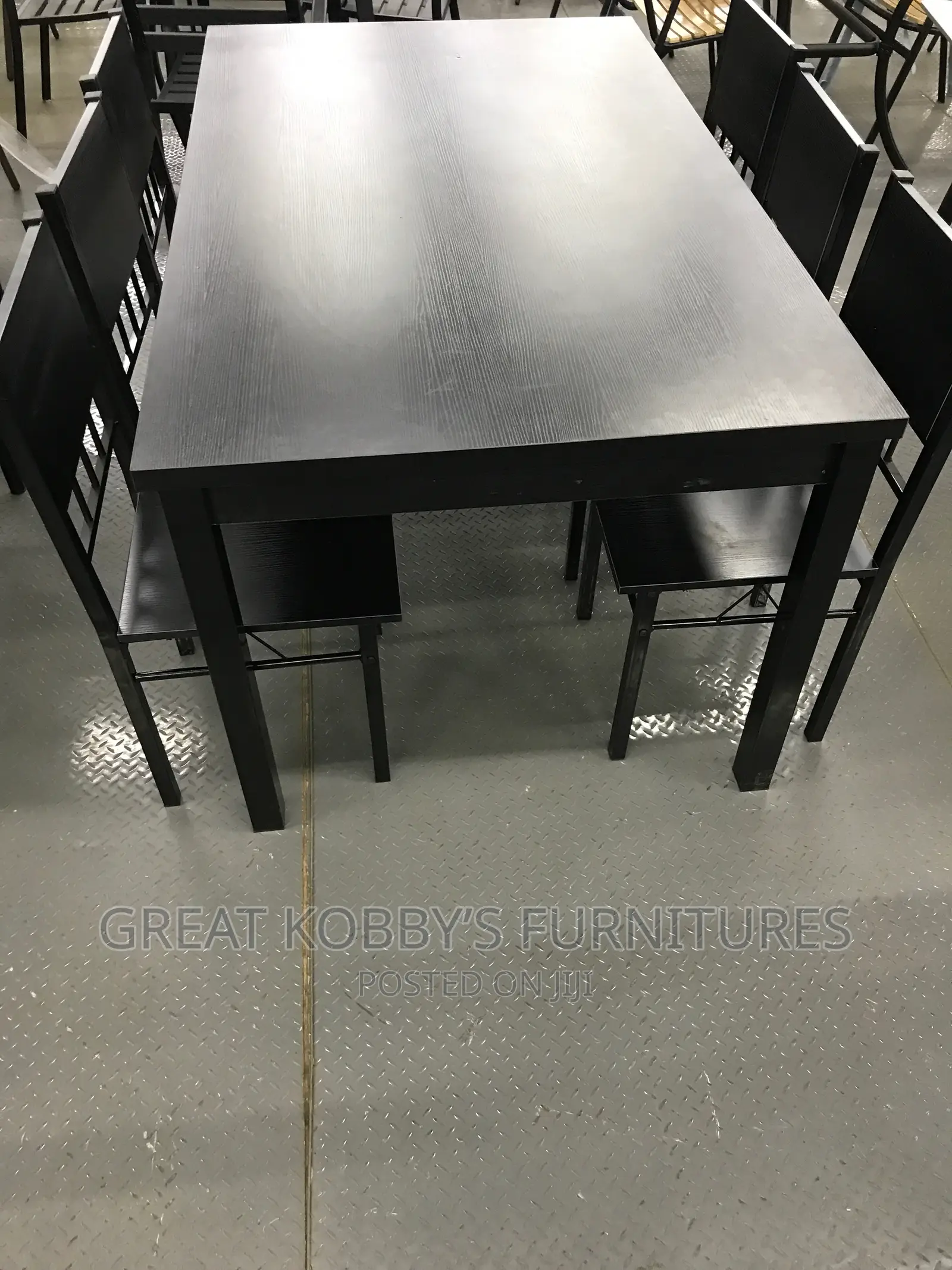 Wooden Dining Table With Six Chairs