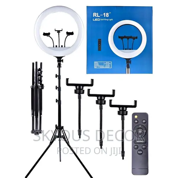 Soft 18inches Ring Light With 2.5m Tripod Stand And Remote