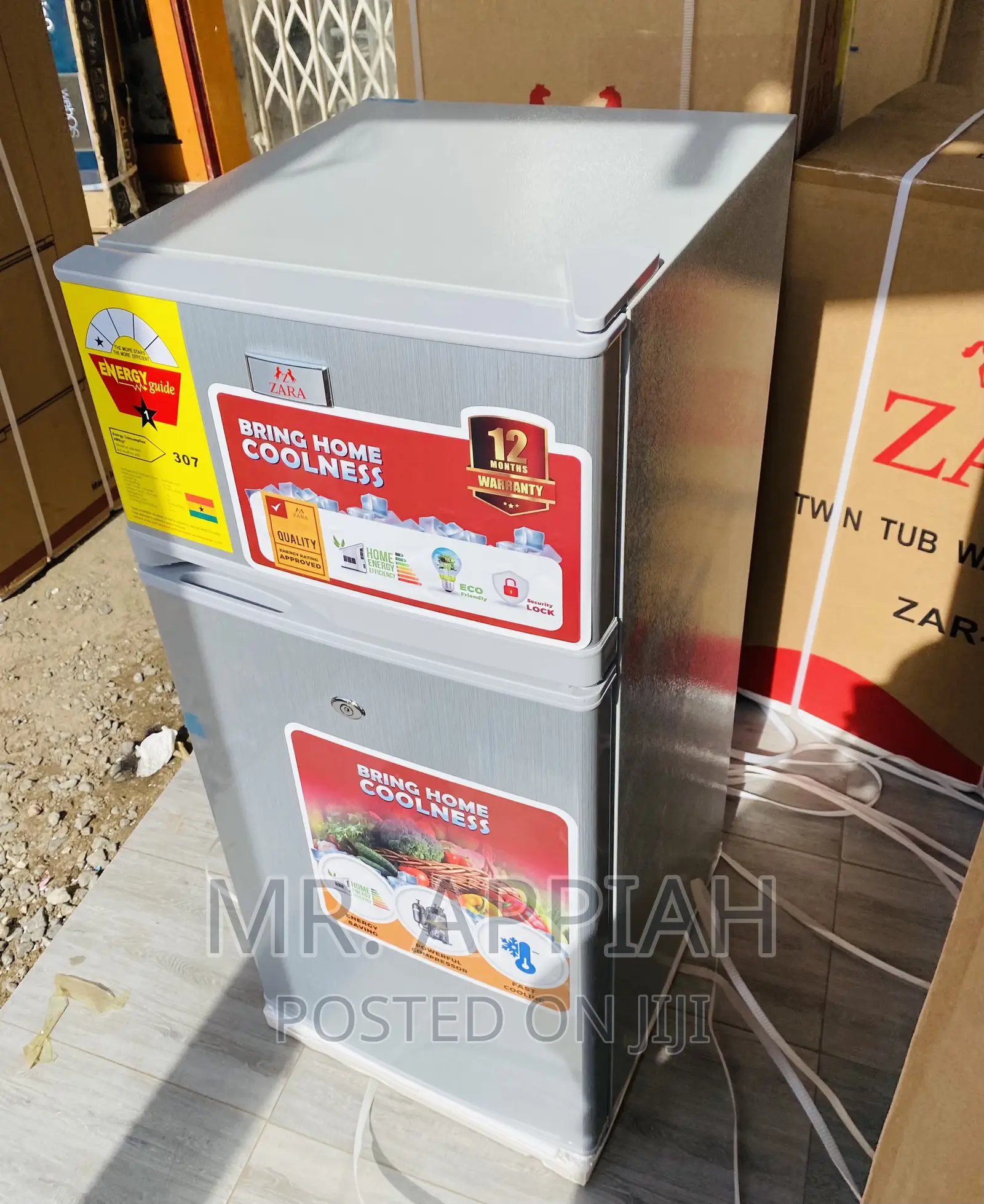 Highly Quality Zara Double Door Refrigerator(Silver)12TM.
