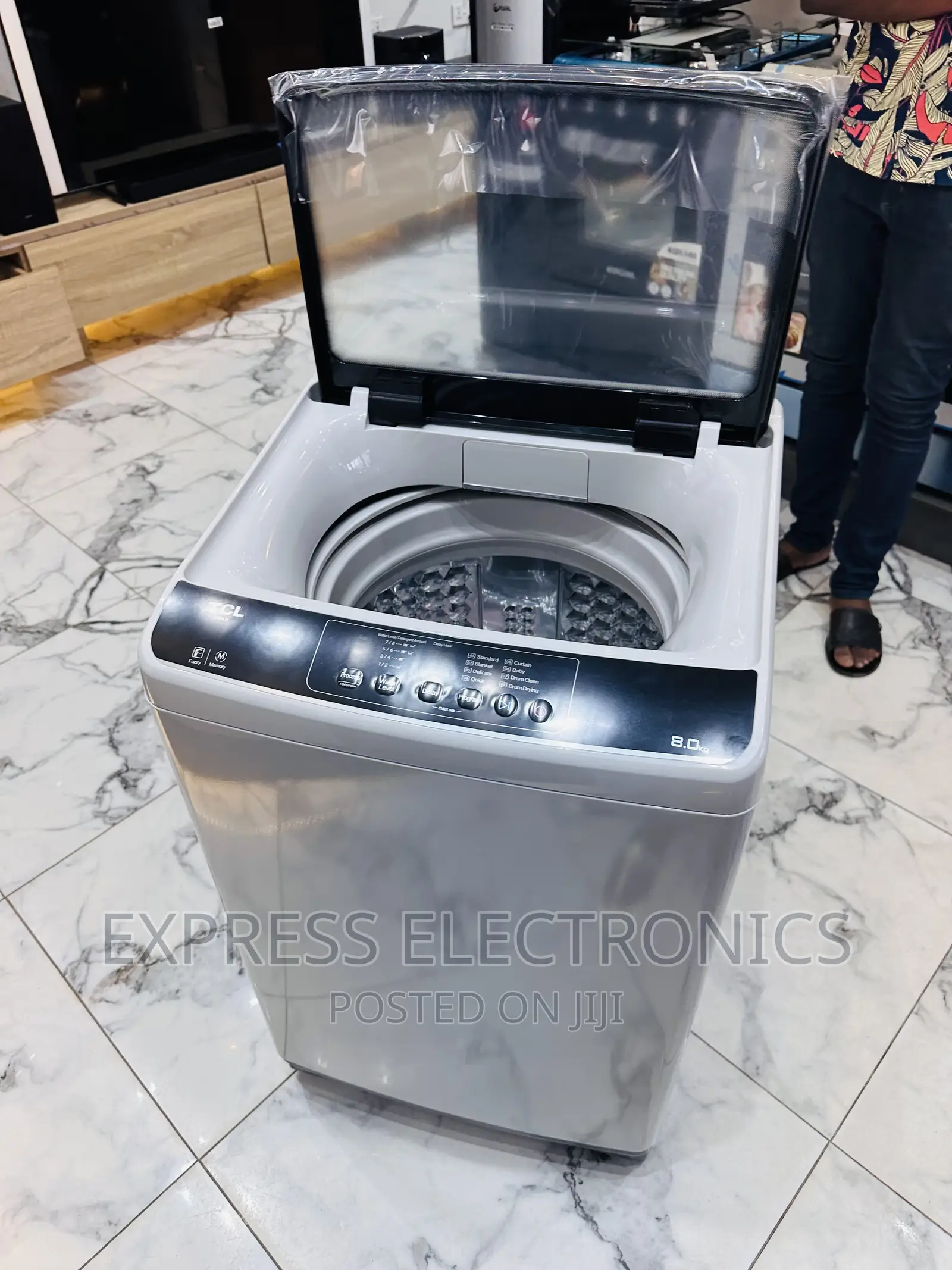 Washing Machine TCL 8kg Topload Full Automatic Sliver