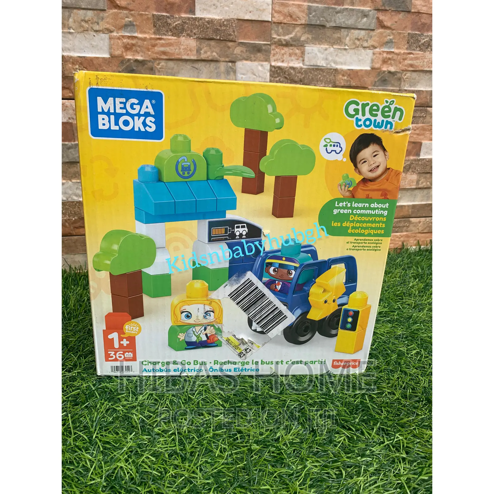 Mega Blocks Green Building Blocks 36 Pieces Rechargeable