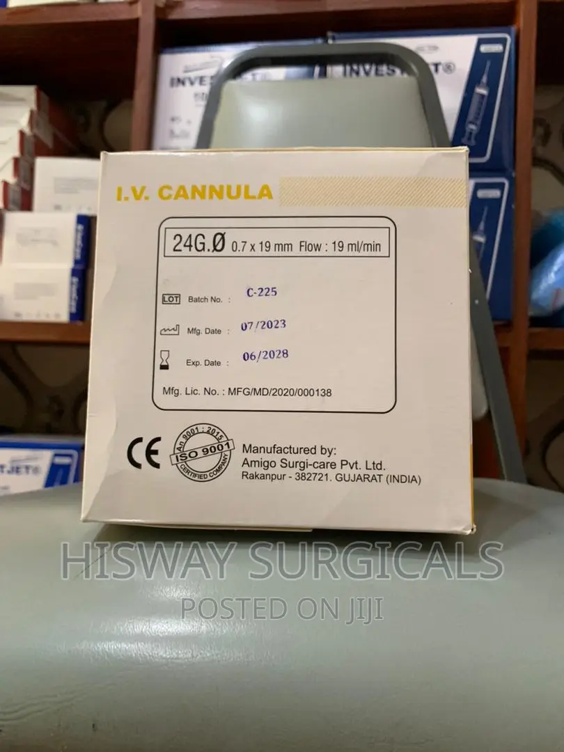 Cannula Yellow 24g