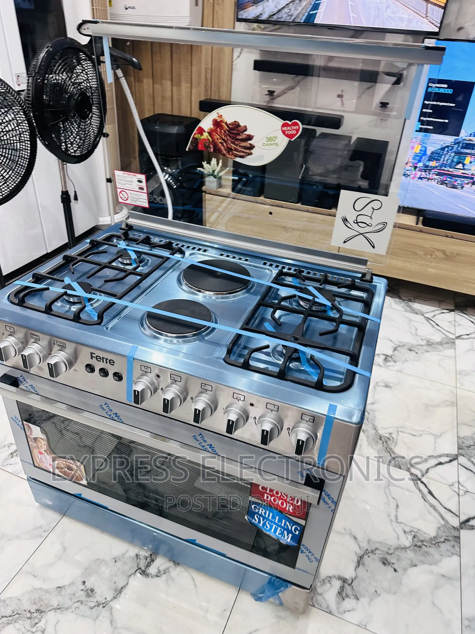 Extra Cooking Space Gas Electric Stove 4+2 Cooker 60/90