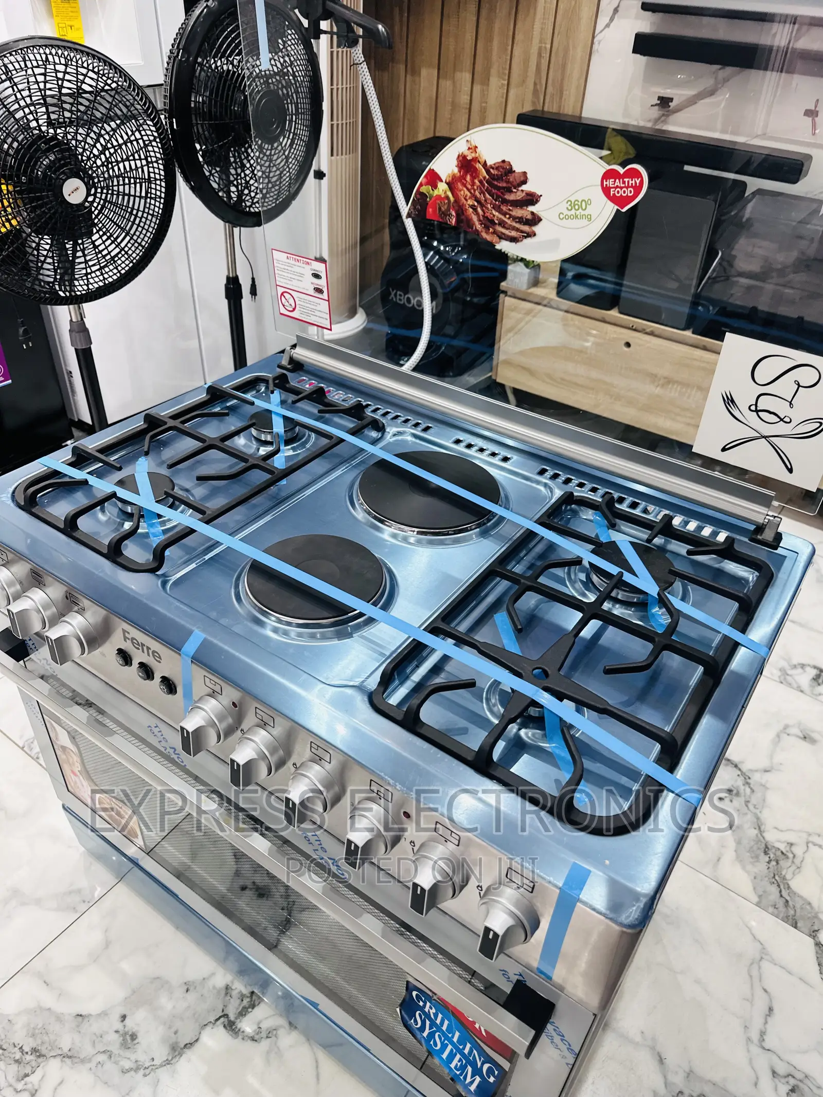 Gas Electric Cooker 4*2 Stove Rotisserie 60/90 Ferre Sliced