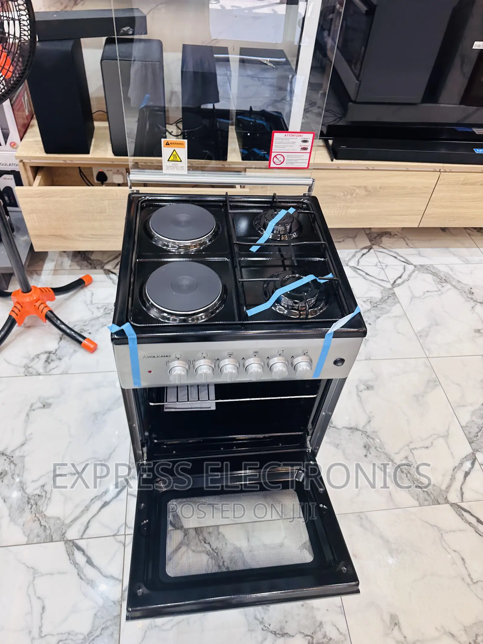 Sleek Design Sliver 2+2 Stove Oven Volcano Cooker