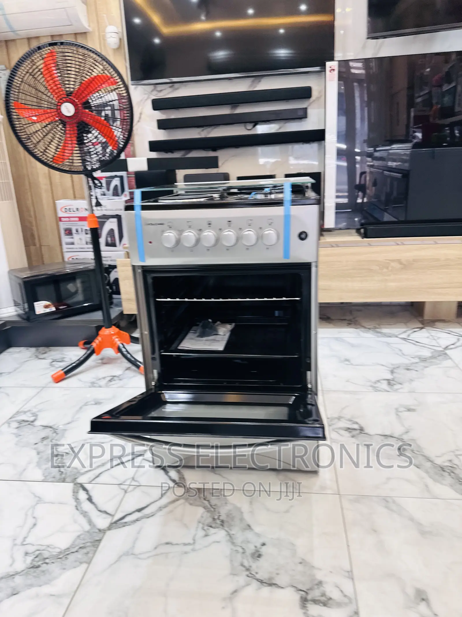 Sliver Inbuilt Lamp 2-2 Stove Cooker 50/50 Volcano