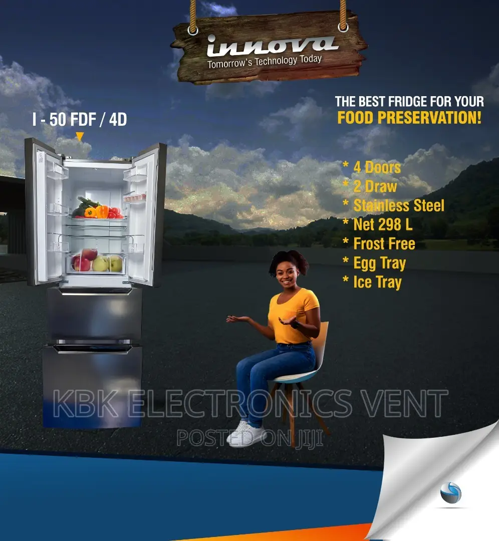 INNOVA 298ltr 4door French Door Refrigerator
