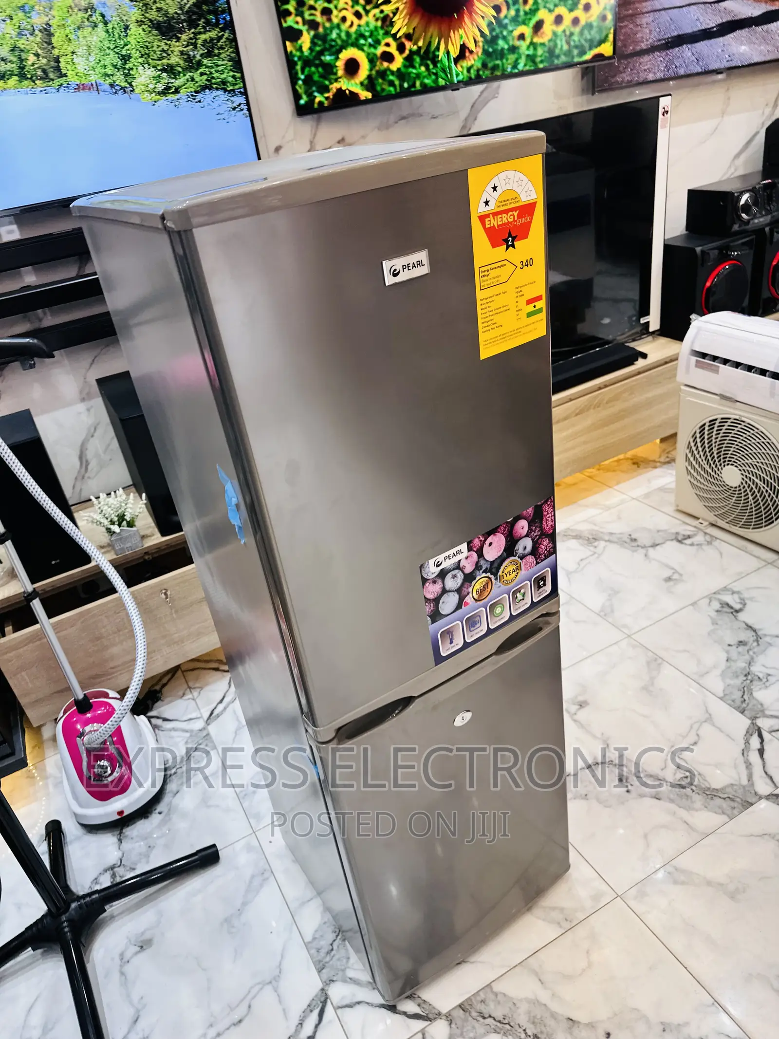 Fast Freezing  Double Door Fridge 200B Pearl Grey