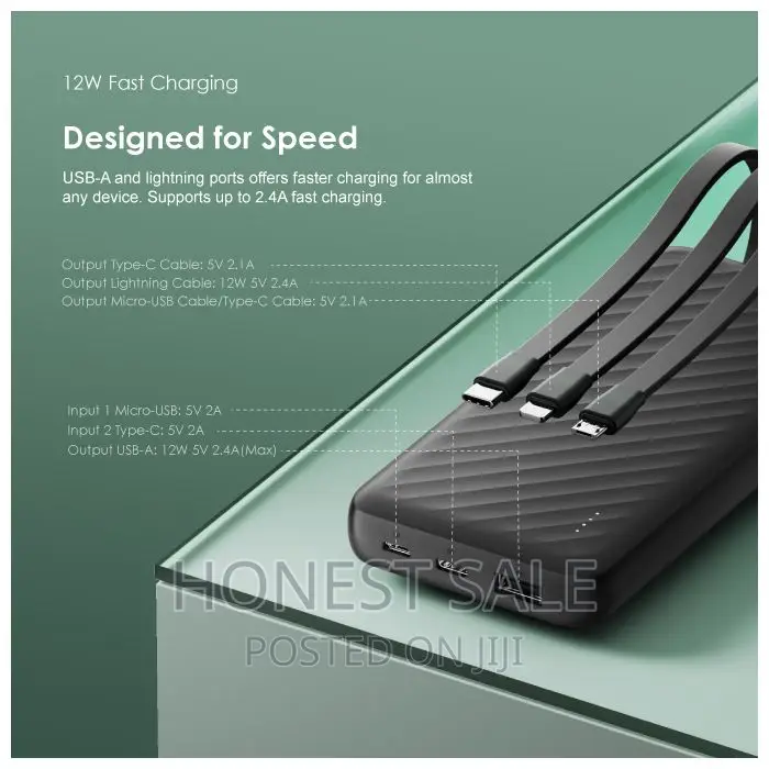Oraimo Slice Link 10000mah 12w Power Bank