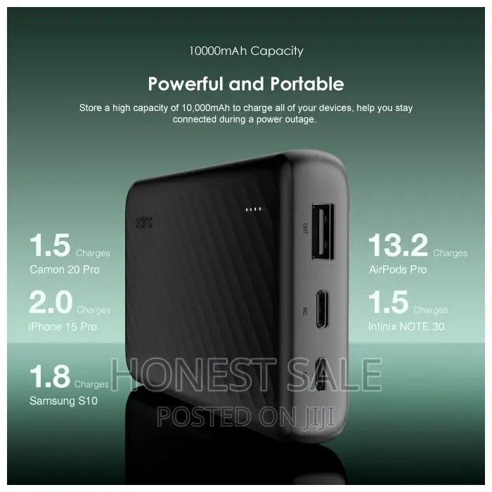 Oraimo Slice Link 10000mah 12w Power Bank