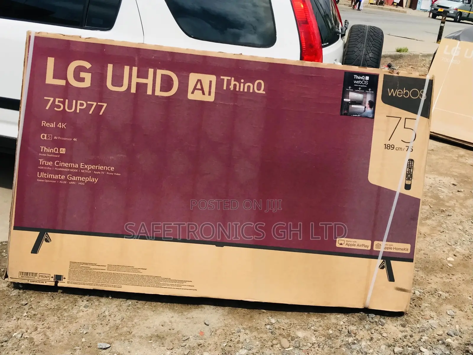Smart UP77 Glossy LED UHD 75 Inches LG Black Tv 