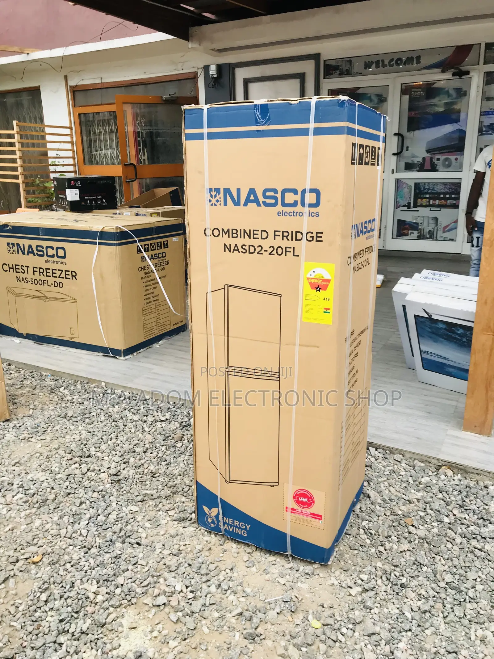 Highly Energy Saving Nasco Nas D2-20fl Double Door Fridge 