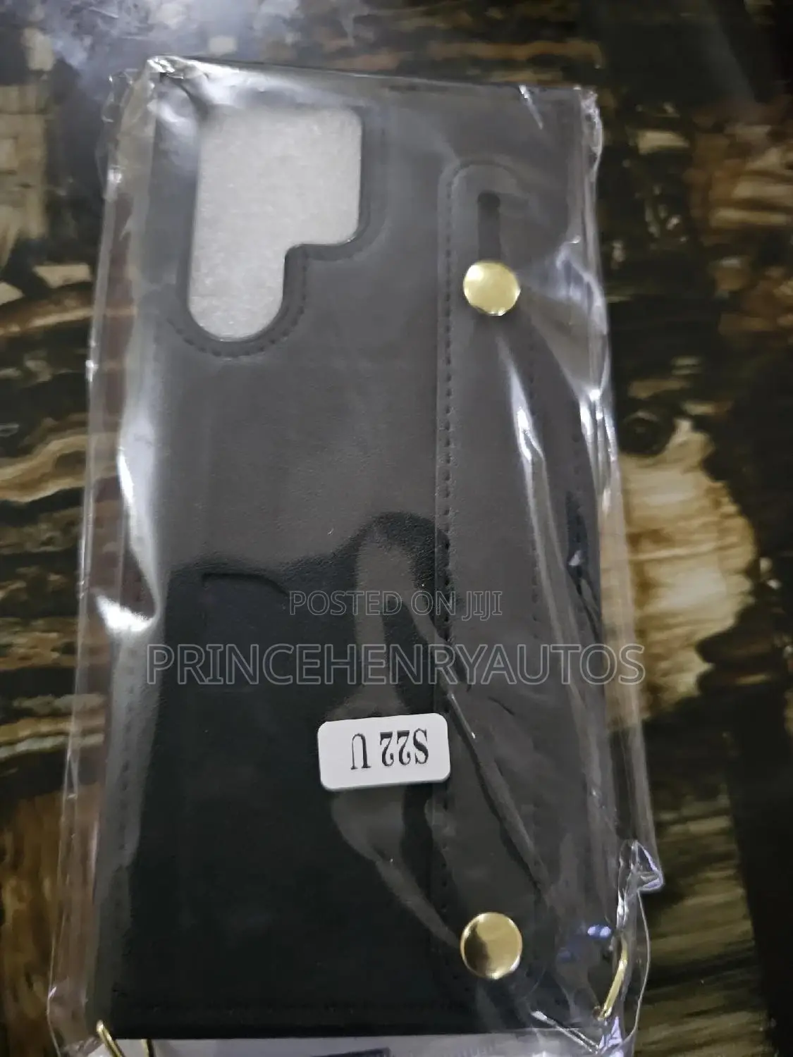 Ysnzaq Crossbody Strap Wallet Card Slot Holder for S22 Ultra