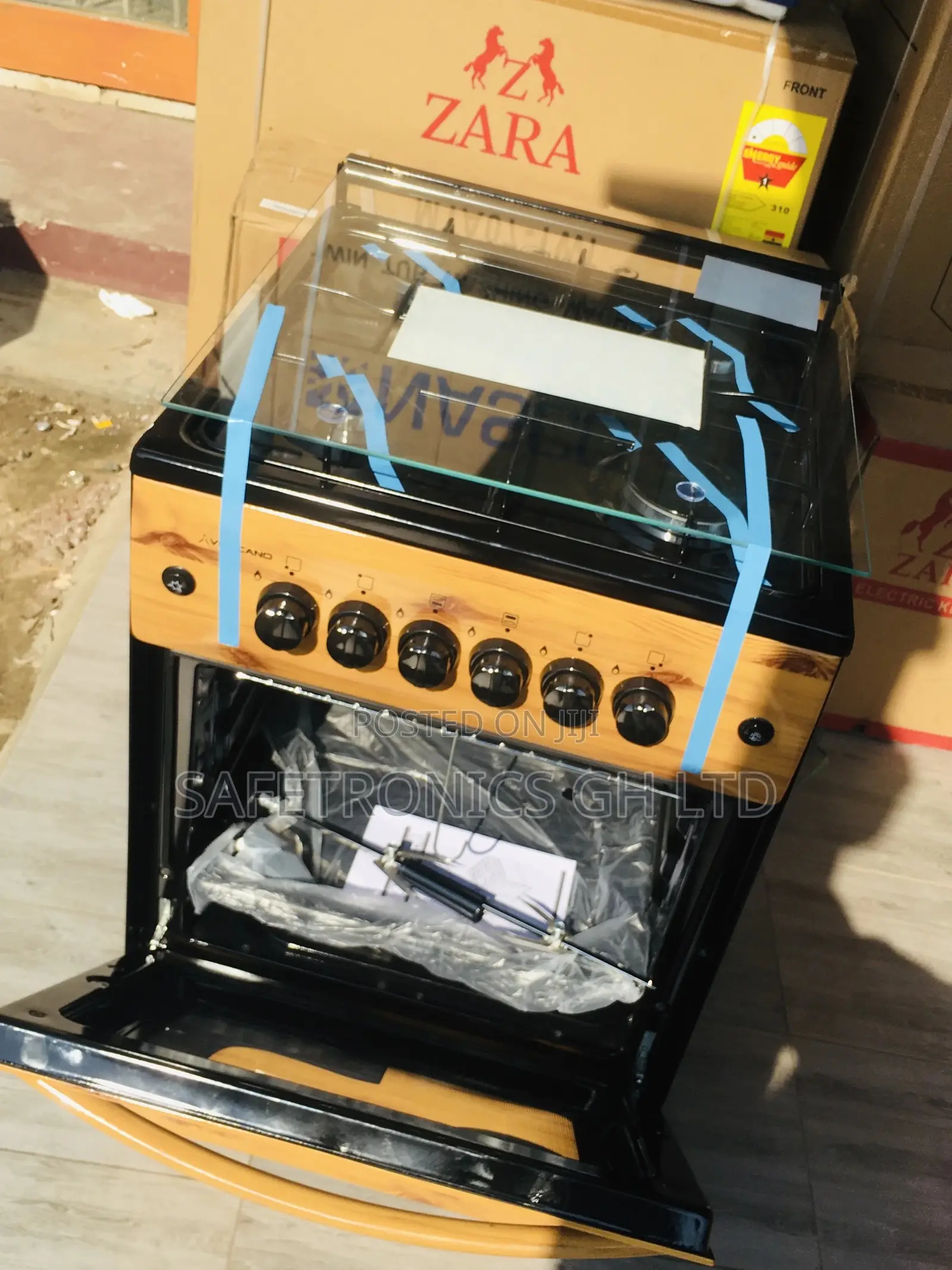 4 Gas Light Wooden Oven With Grill Volcano 50x50 Cooker
