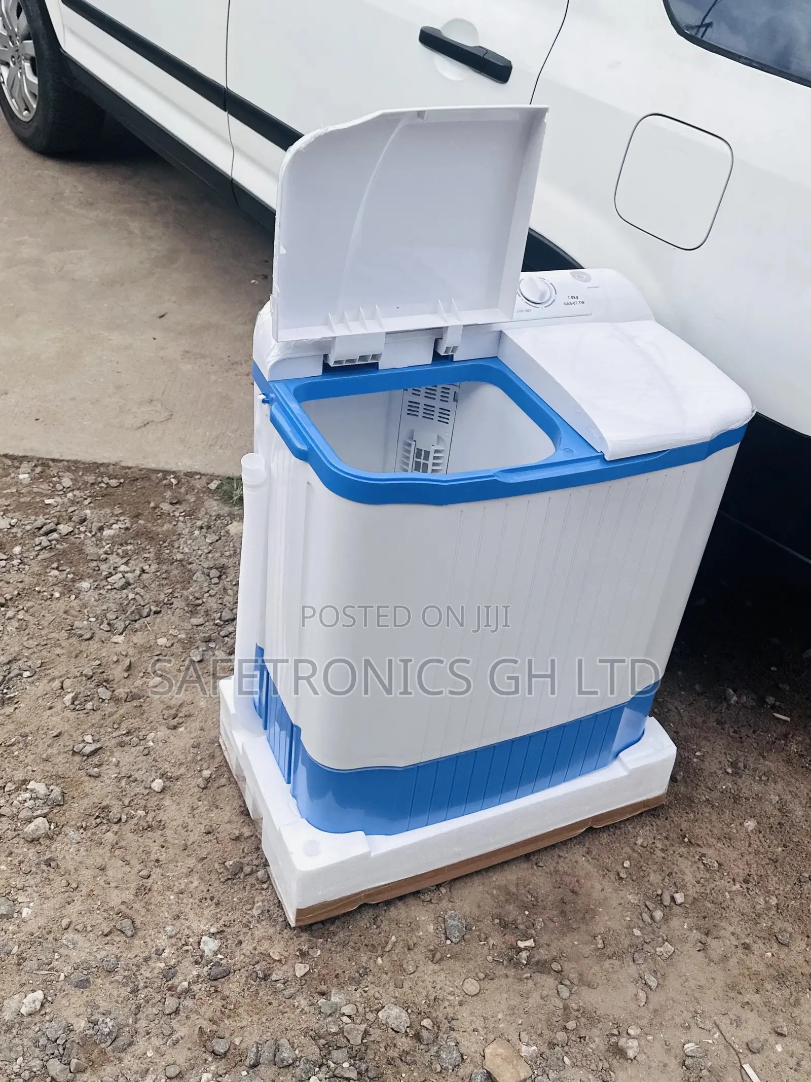 Semiautomatic Nasco 7kg Washingmachine Topload White/Blue