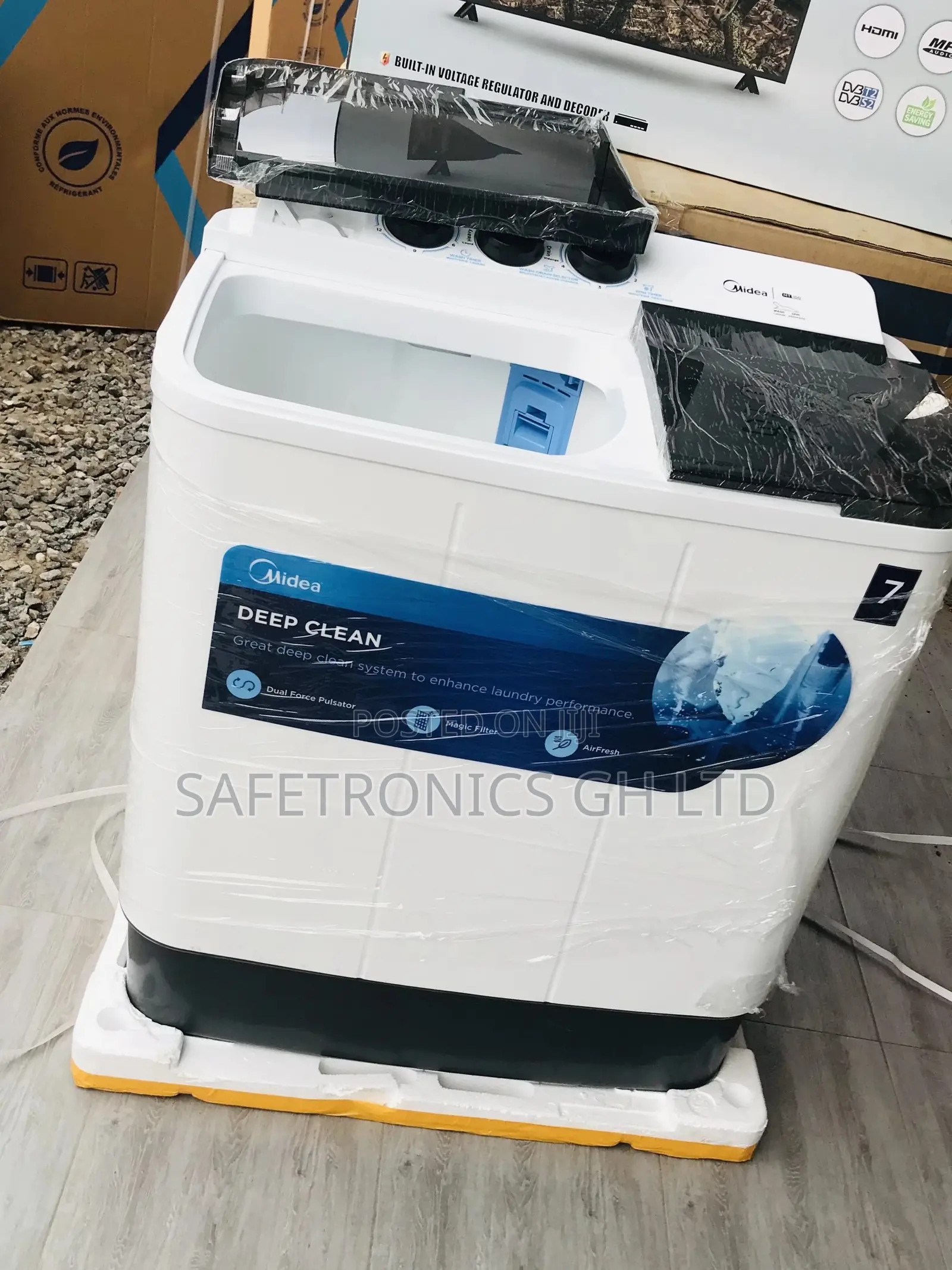 Electric Midea 7kg Washingmachine Topload Semiautomatic