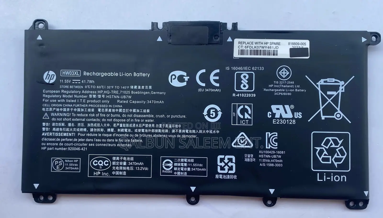 HP HW03XL Laptop Battery for Pavilion 15-Eg 15-Eh 15t-Eg