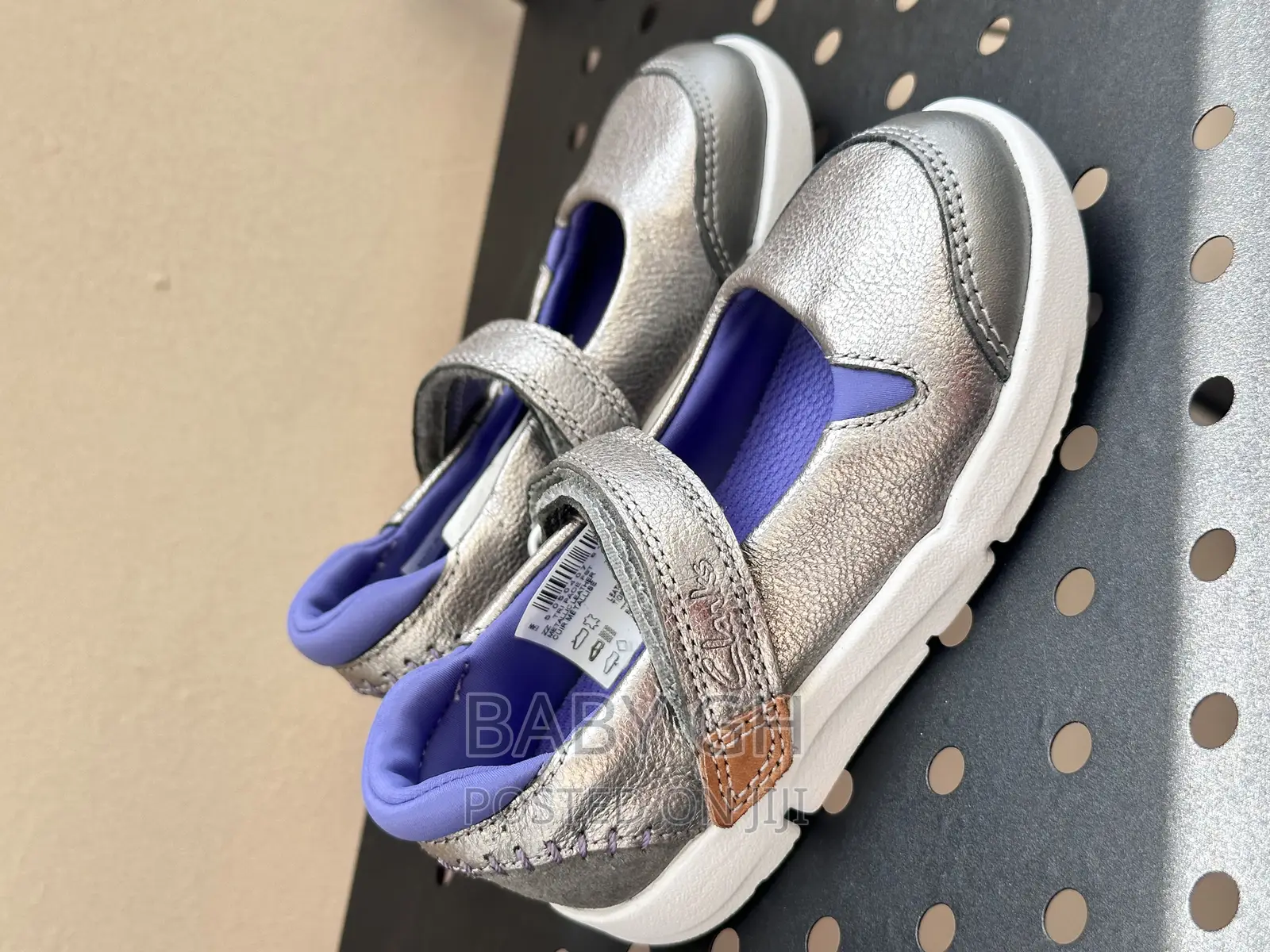 Clarks Silver Velcro Girls Shoe