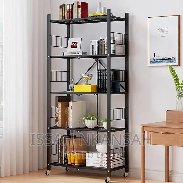 5 Tier Black Metal Rack