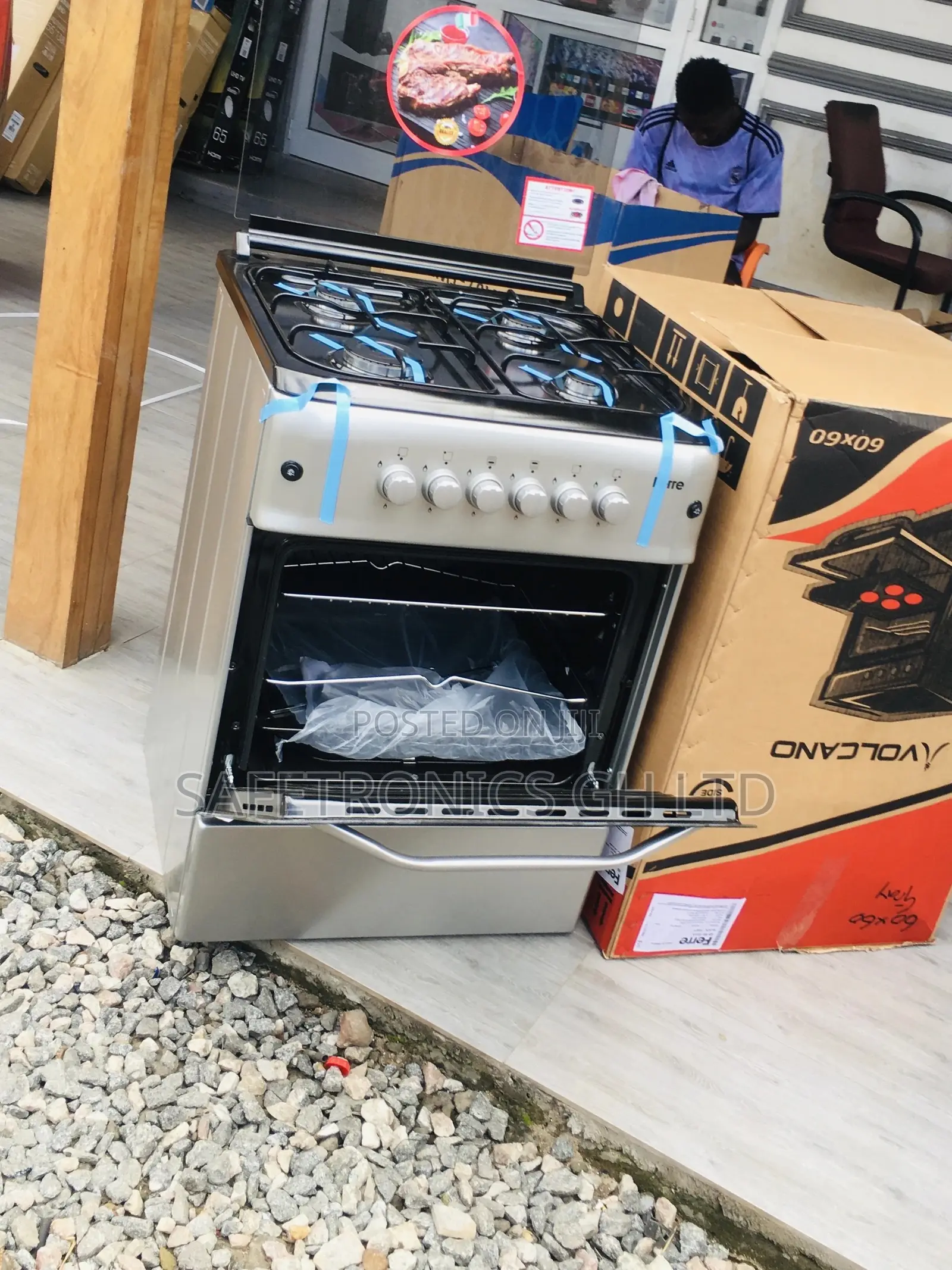 Ferre Sliver 4 Gas Burner Oven With Grill 60x60