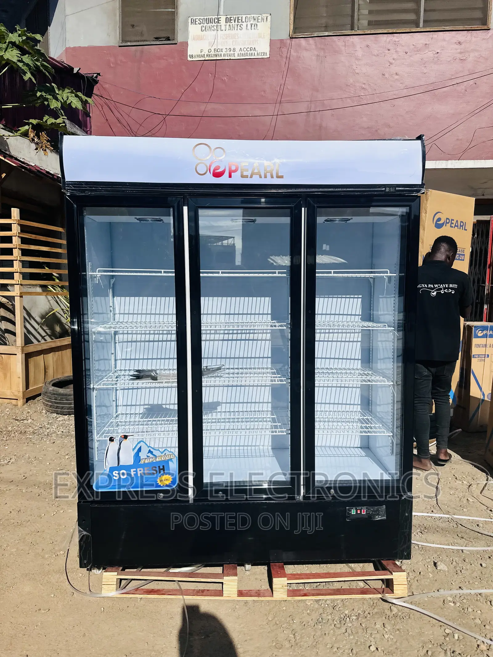 Energy Saving Display Fridge 3doors Pearl PVC-150