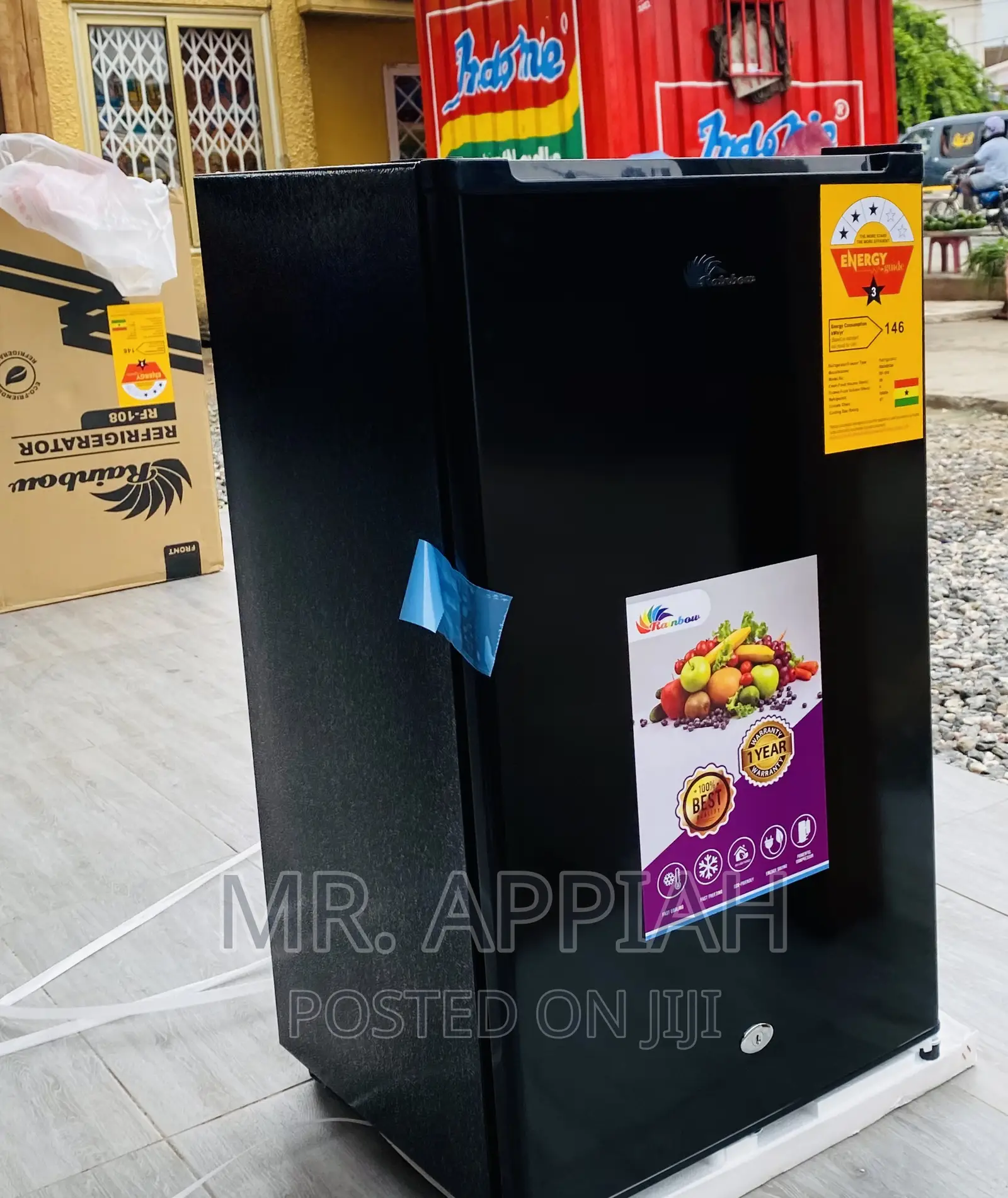 Latest and Reliable Rainbow Single Door Fridge(Black) 