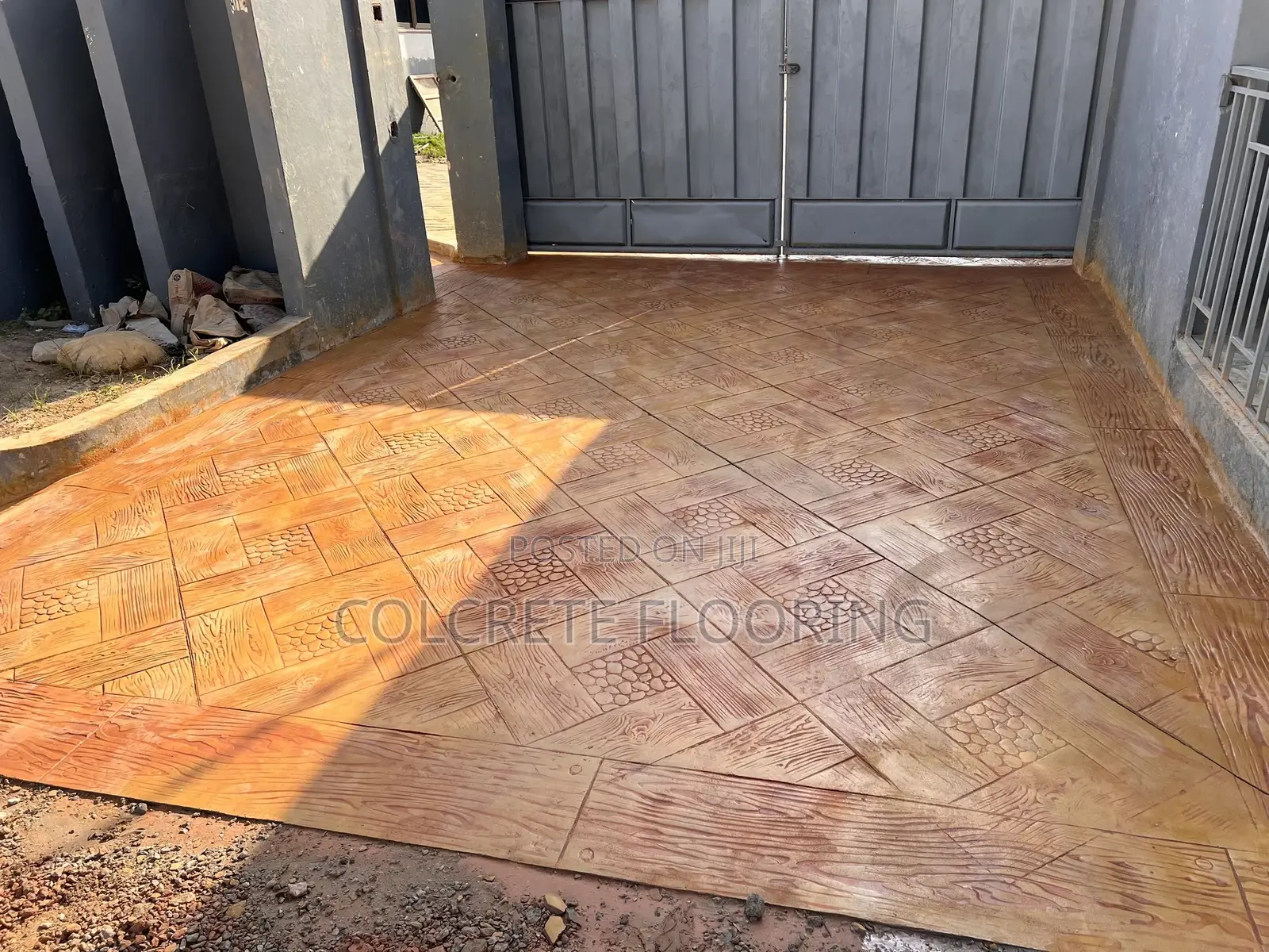 Wood Textured Stamped Concrete #80